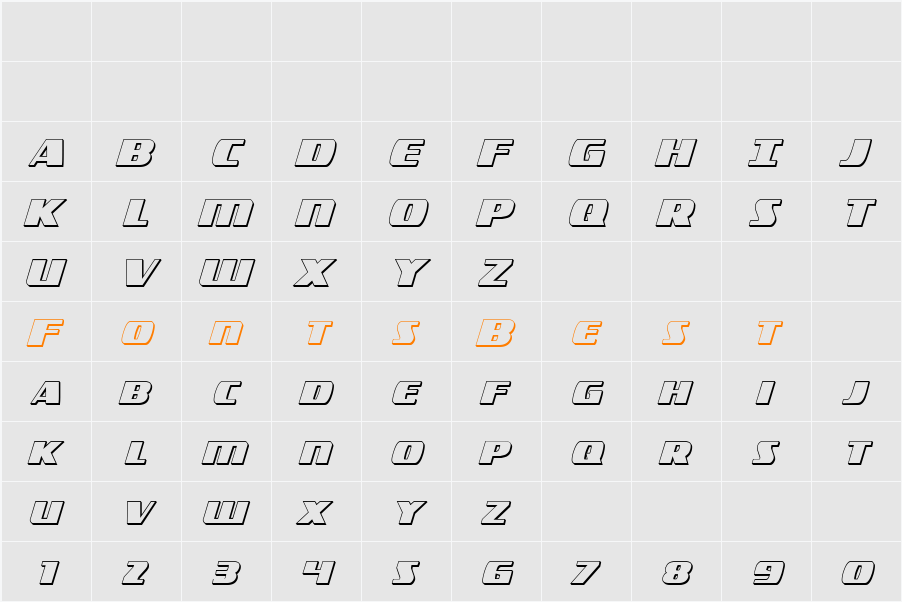 Americorps 3D Condensed Character Map