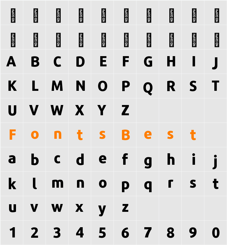 Repo ExtraBold Character Map