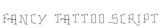 Fancy Tattoo Script Font Image