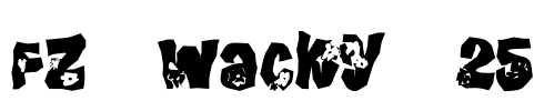 FZ WACKY 25 Font Image