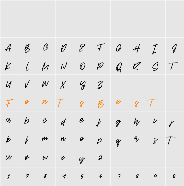 Adicttives Character Map