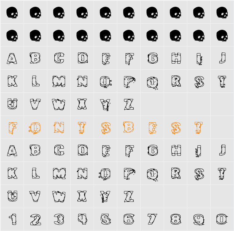 Cybereye Character Map