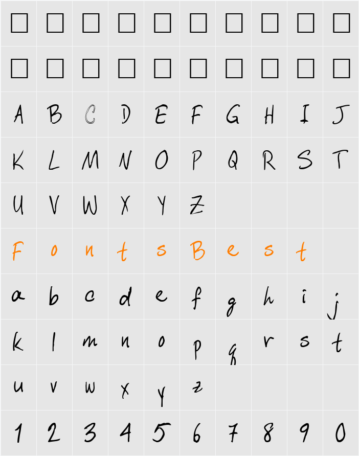 AberaHam9 Character Map