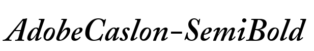 AdobeCaslon-SemiBold Font Image