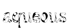 Aqueous Font Image