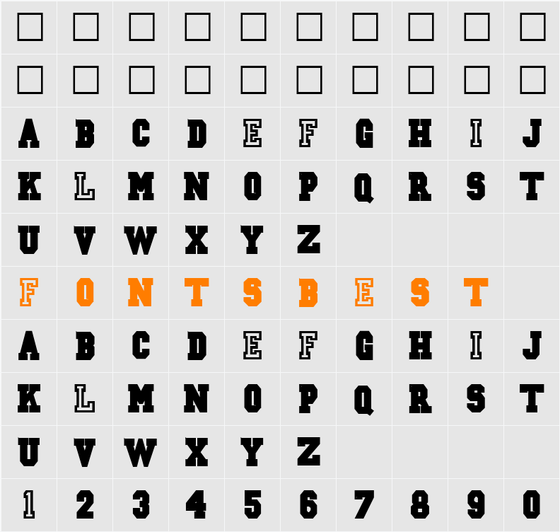 CSD Character Map