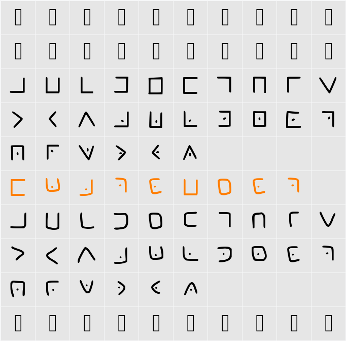 Masonic Cipher Character Map