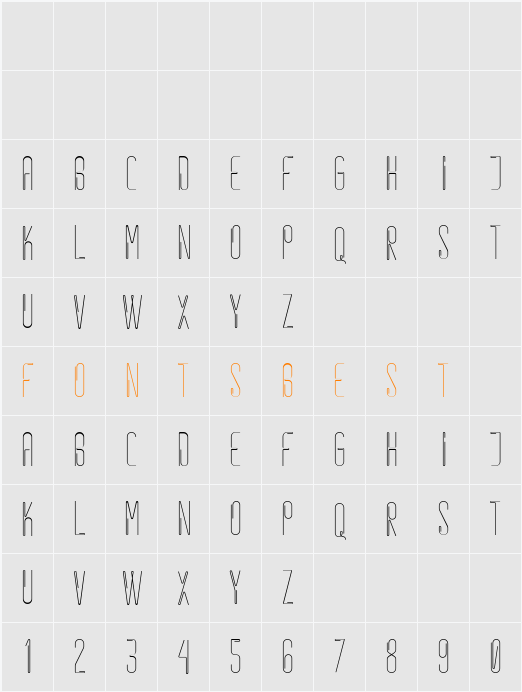 Screpka Character Map