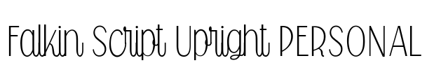 Falkin Script Upright PERSONAL Font Image