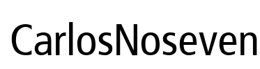 CarlosNoseven Font Image