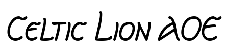 Celtic Lion AOE Font Image