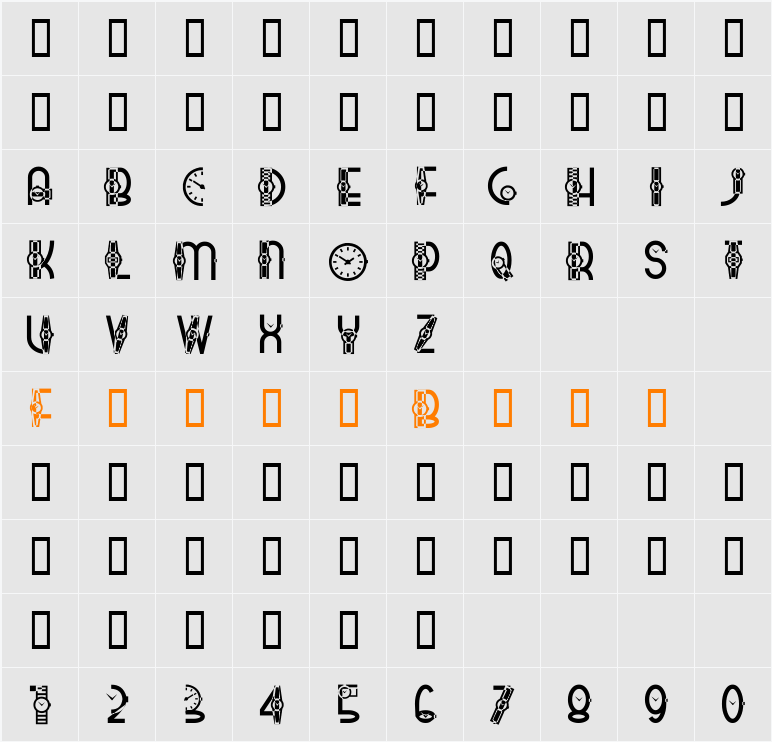 DEMOwatch Character Map