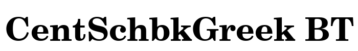 CentSchbkGreek BT Font Image