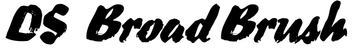 DS BroadBrush Font Image