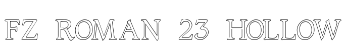 FZ ROMAN 23 HOLLOW Font Image