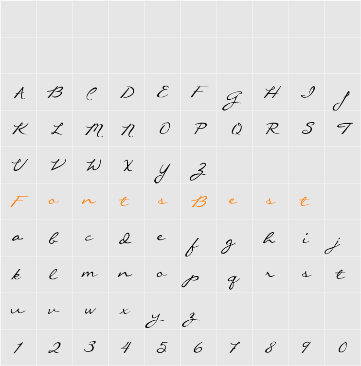 Callie Hand Character Map