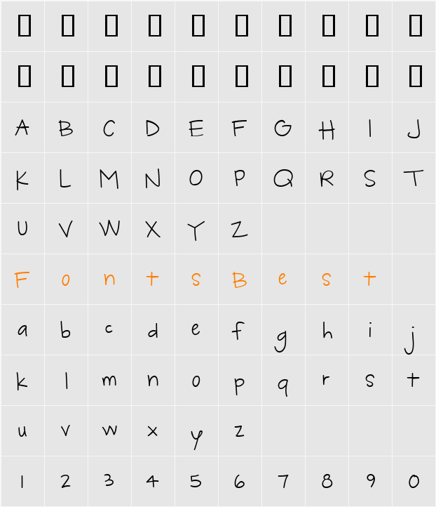 CK Jot Character Map