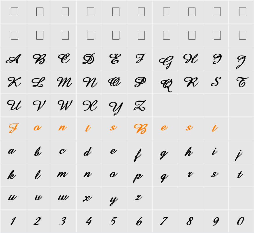 Amaze Character Map