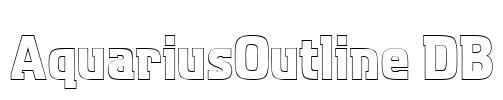 AquariusOutline DB Font Image