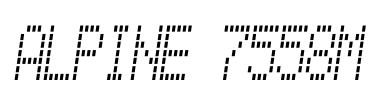 Alpine 7558M Font Image