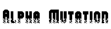 Alpha Mutation Font Image