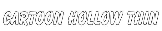 Cartoon Hollow Thin Font Image