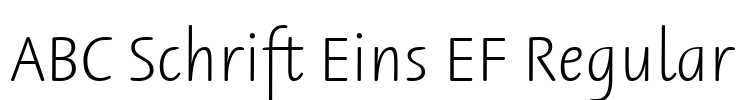 ABC Schrift Eins EF Regular Font Image