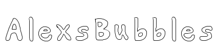 AlexsBubbles Font Image