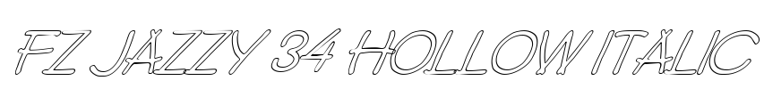 FZ JAZZY 34 HOLLOW ITALIC Font Image