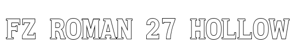 FZ ROMAN 27 HOLLOW Font Image