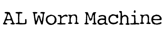 AL Worn Machine Font Image