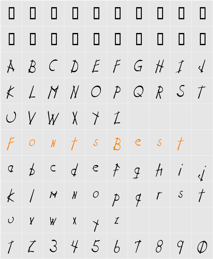 JI-Hawing Character Map