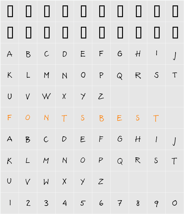 JI-Felloe Character Map