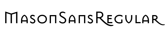 MasonSansRegular Font Image