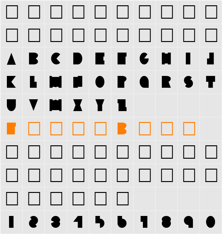 Inscruta Character Map