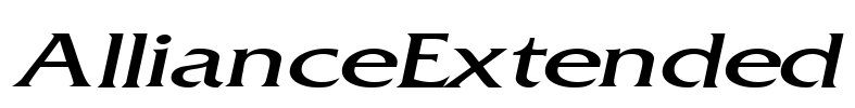 AllianceExtended Font Image