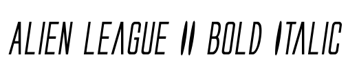 Alien League II Bold Italic Font Image