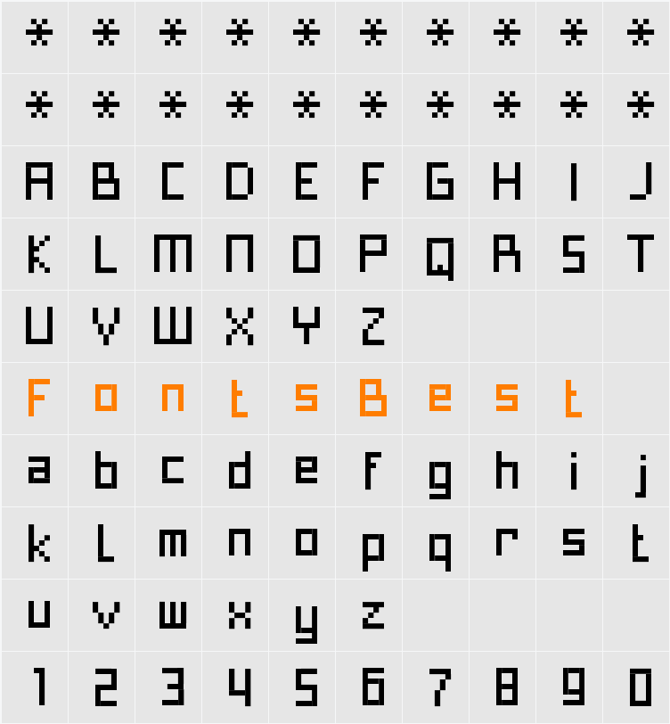 MiniLine Character Map