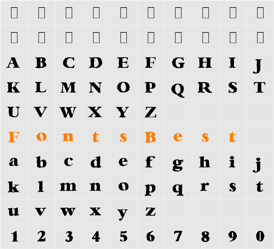 AndrewBeckerAntique-Heavy Character Map