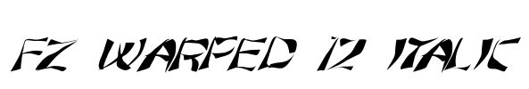 FZ WARPED 12 ITALIC Font Image