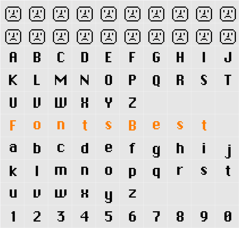 Konkovo  Character Map