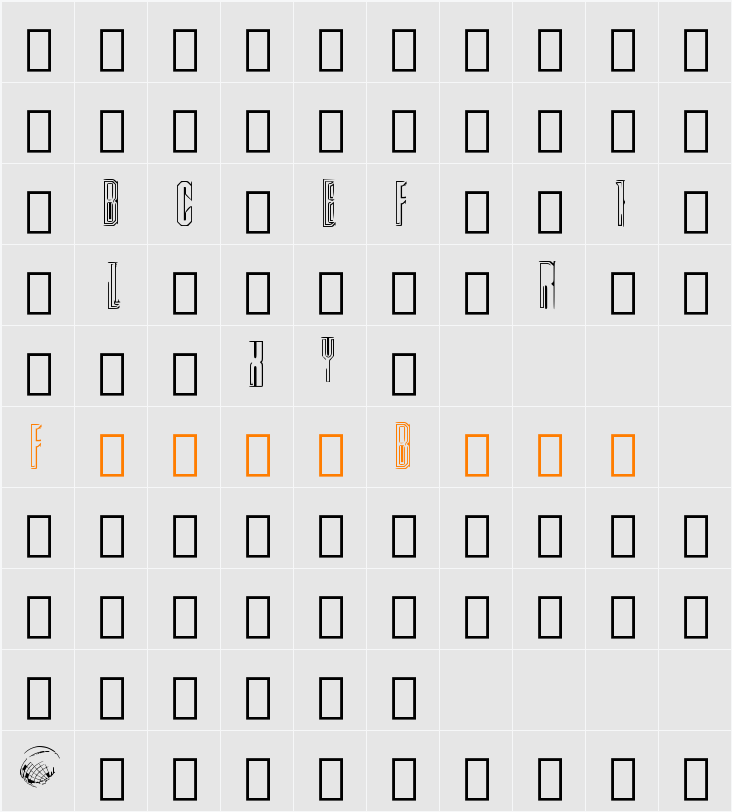 CyberFlix Character Map