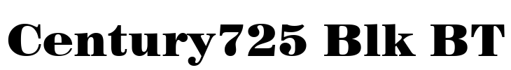 Century725 Blk BT Font Image