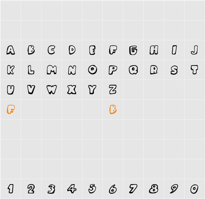 Messy Fika Character Map