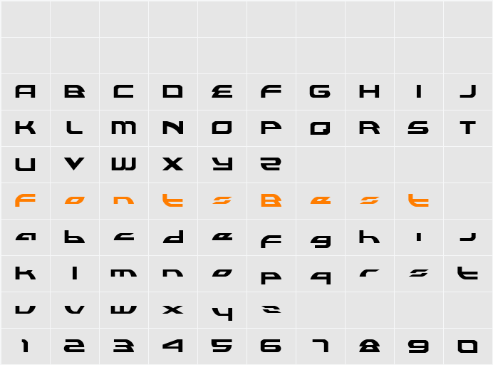 Alexis Lower Case Character Map