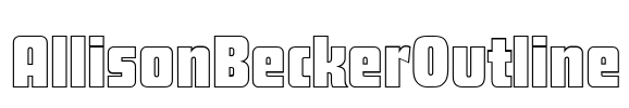 AllisonBeckerOutline Font Image