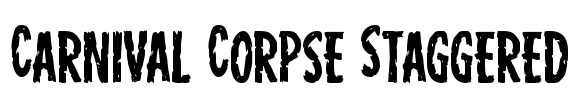 Carnival Corpse Staggered Font Image