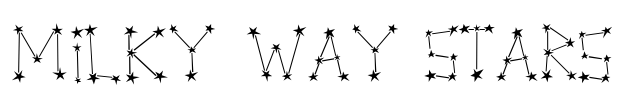 Milky Way Stars Font Image