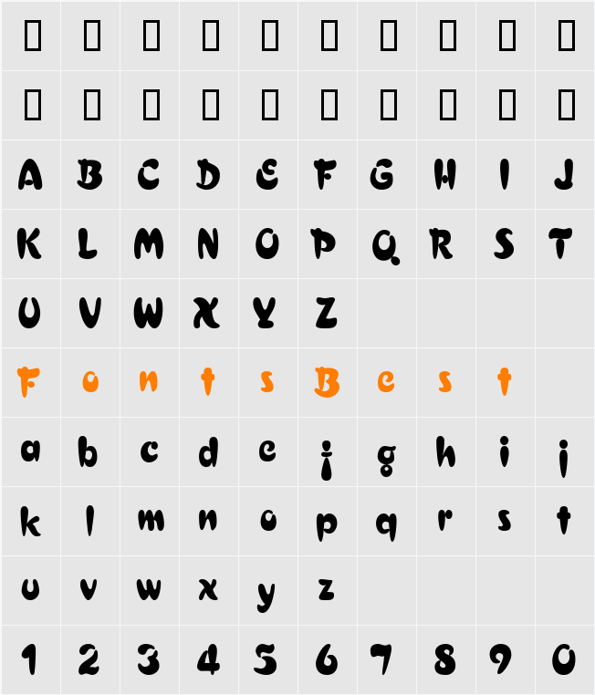 CroixDB Character Map