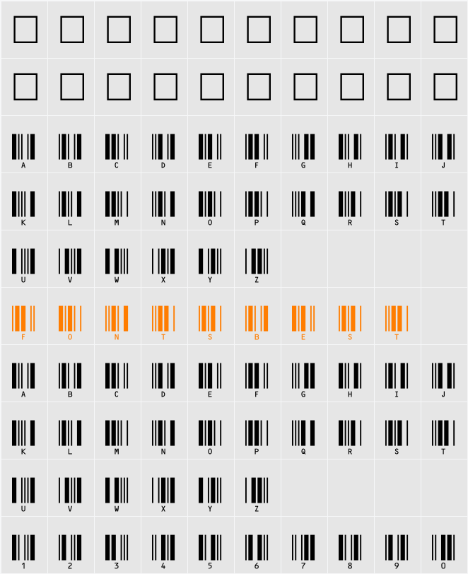 C39HrP24DlTt Character Map